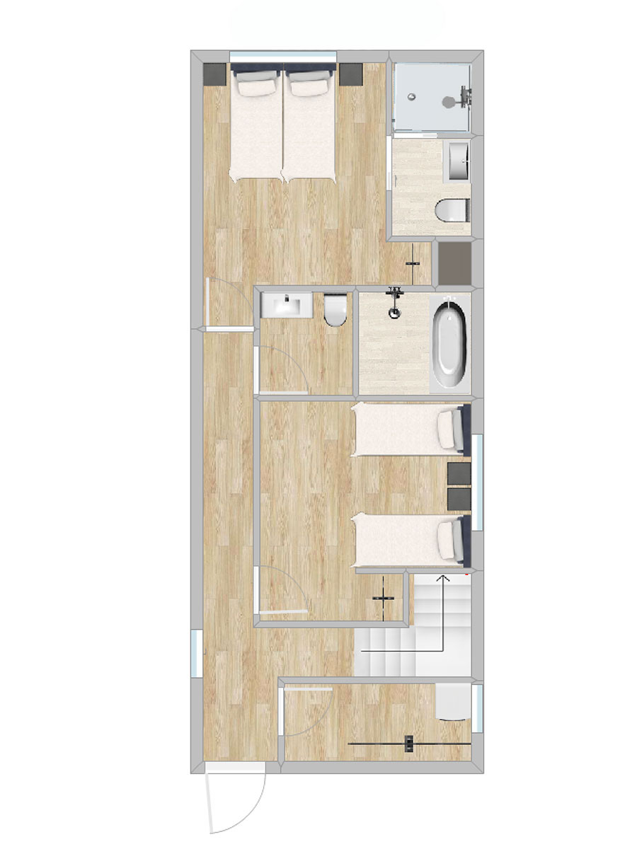 Black Crane Chalet floor plan 1