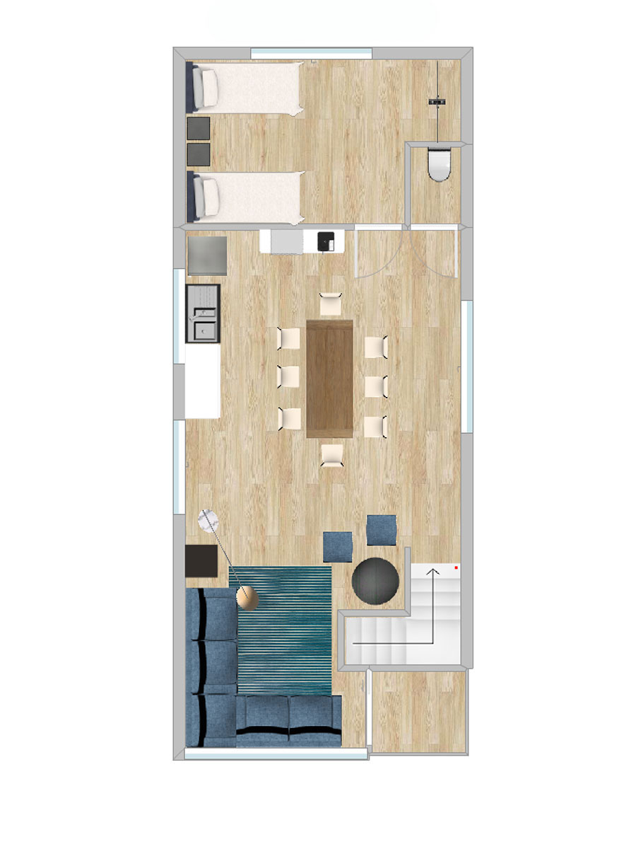 Black Crane Chalet floor plan 2