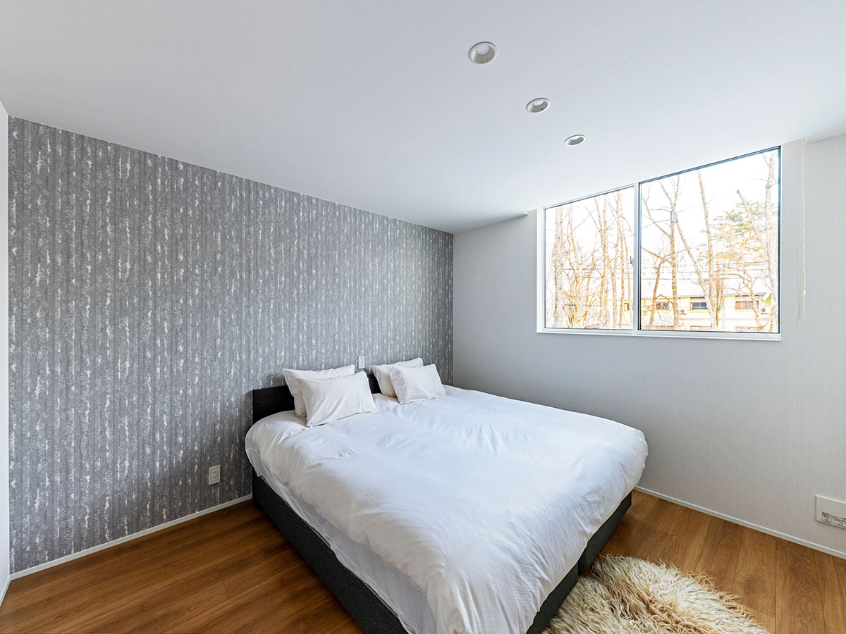 Grey Wolf Chalet bedroom in Hakuba