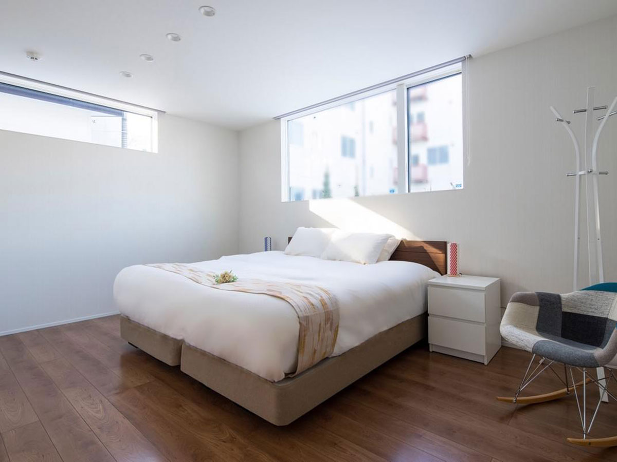 White Fox Chalets bedroom in Hakuba