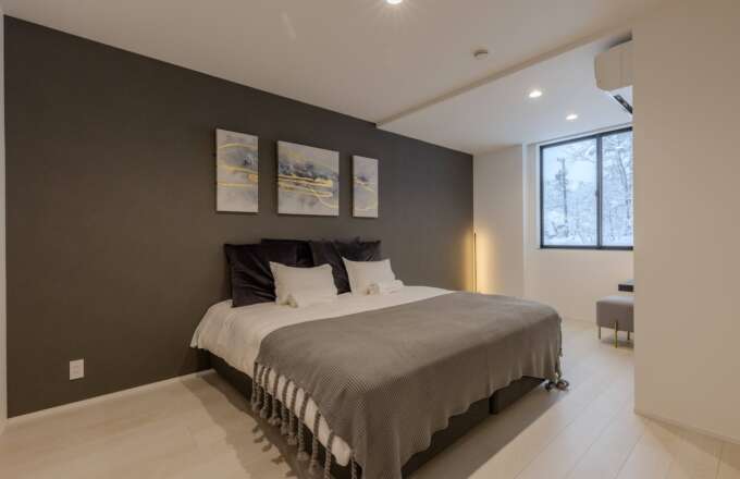 Origami Twins bedroom in Hakuba