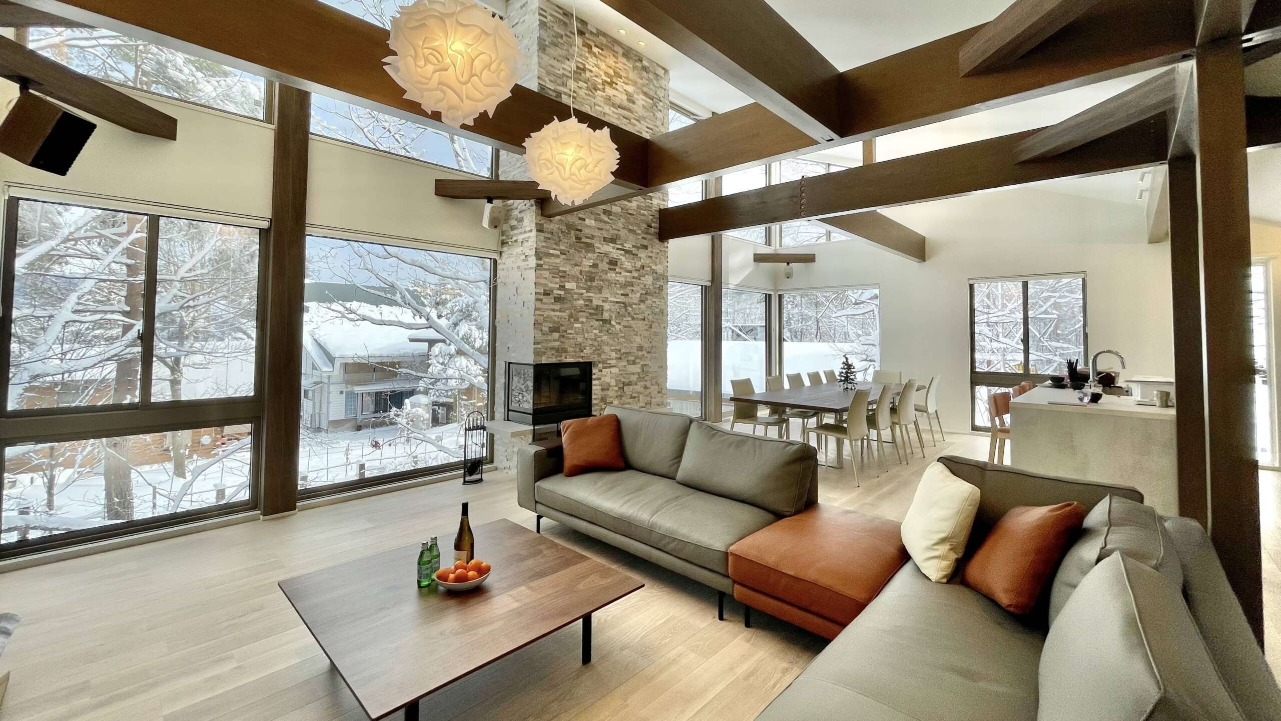 Silver Maple Chalet Hakuba Echoland Luxury Chalet Living Room