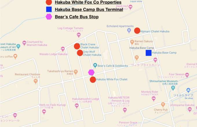 hakuba echoland shuttle bus stops